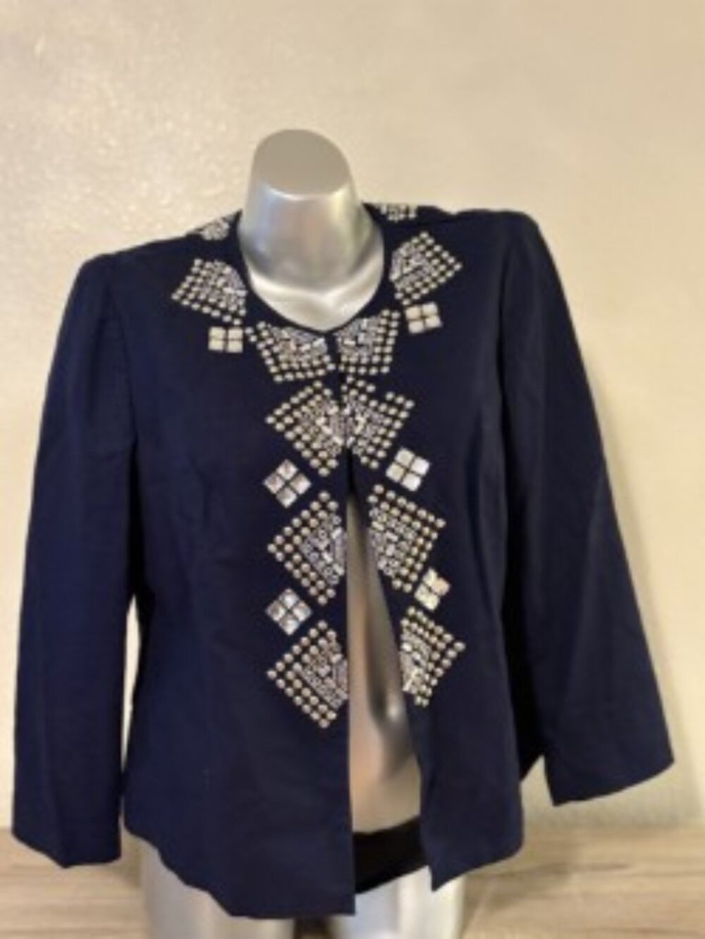 Chico's Women's Navy Jacket Size 2